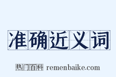 准确近义词是什么意思的图片